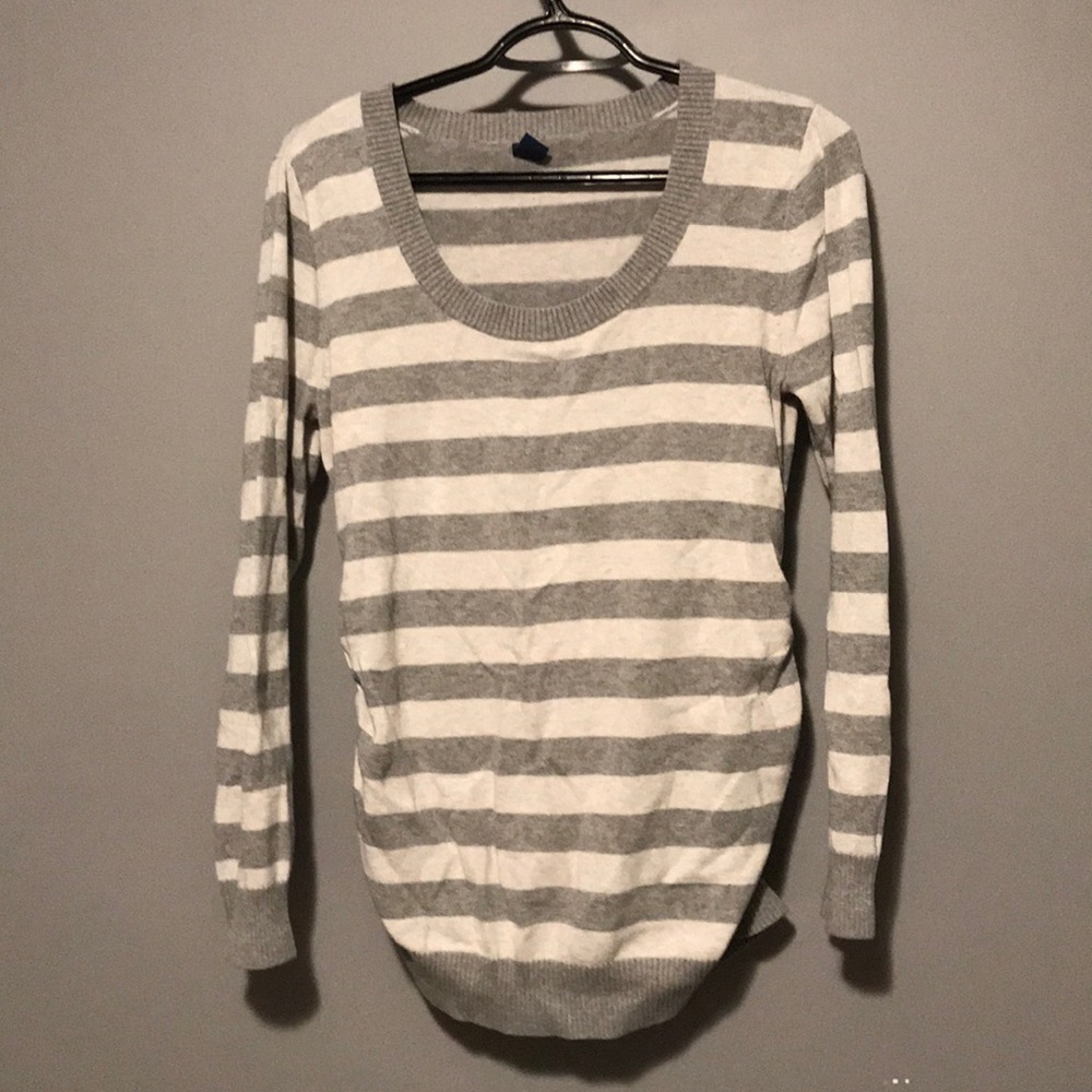 Striped maternity sweater